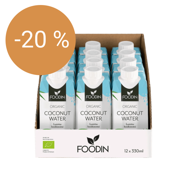 Image of Kookosvesi, luomu, 330ml x 12-pack