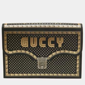 Black/Gold Leather Printed GUC