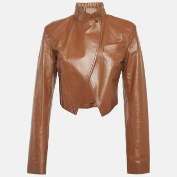 Brown Leather Cropped Bolero J