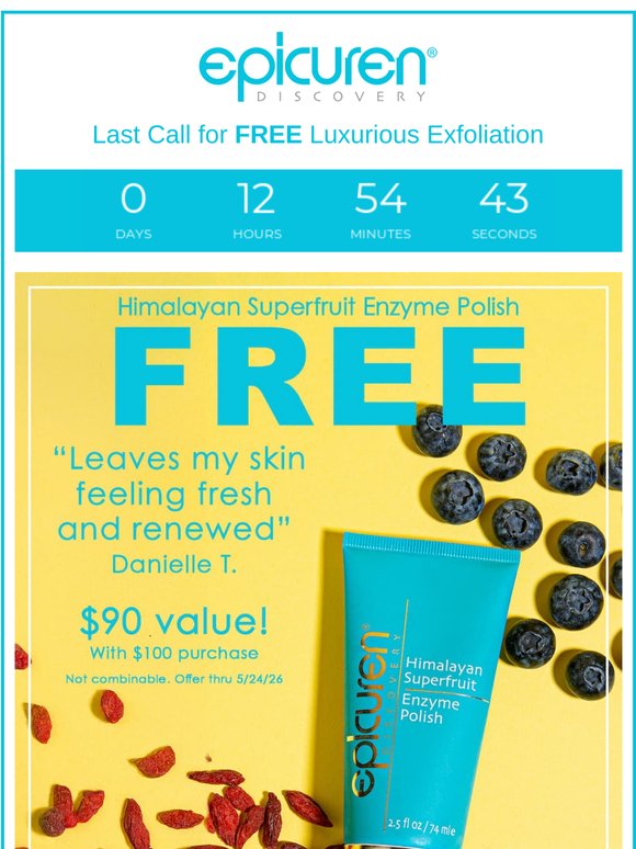 Final Hours, FREE Glow...Himalayan Superfruit Enzyme Polish 🥰