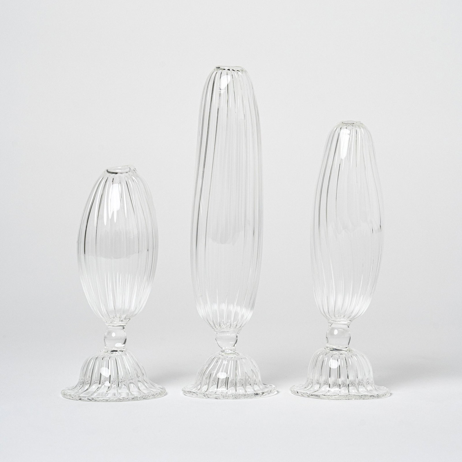 Artisan Shaped Glass Vase | Set of 3