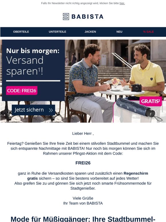 Pfingst-Aktion: Jetzt noch sparen!