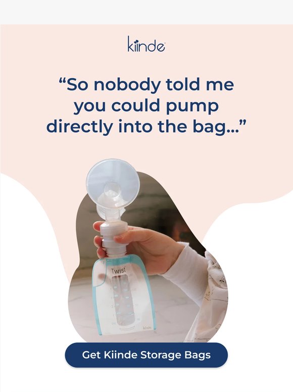 okay so nobody told me you could pump directly into the bag…