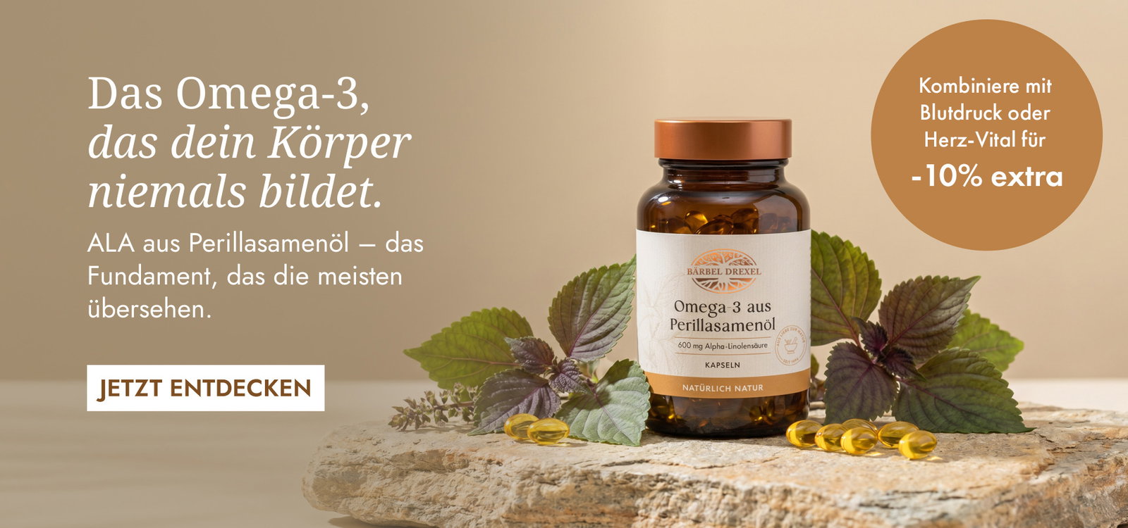 Omega-3 aus Perillasamenöl als idealer ALA-Lieferant für dich.