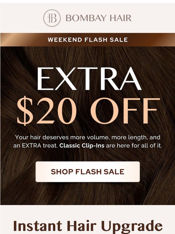 FLASH SALE: Extra $20 Off ⚡