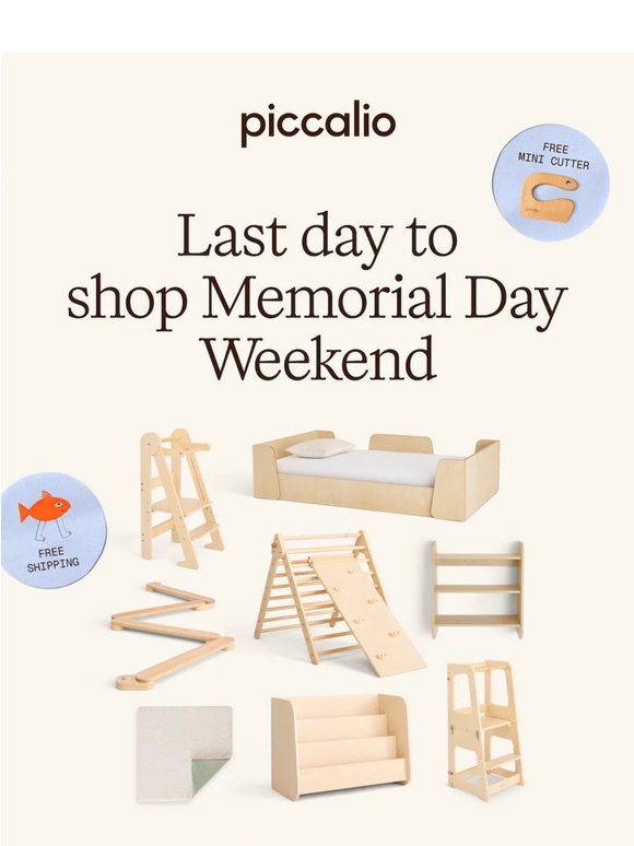 Last day for Memorial Day savings!