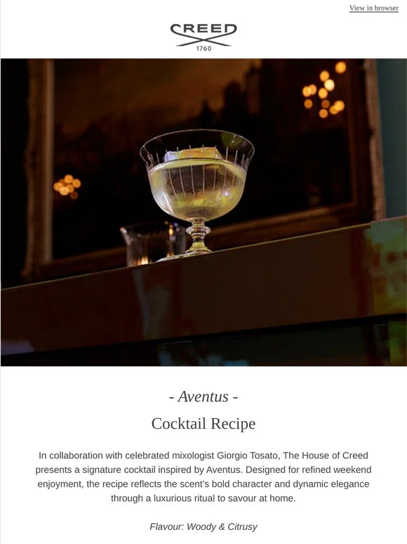 Welcome The Sunshine With An Aventus Cocktail