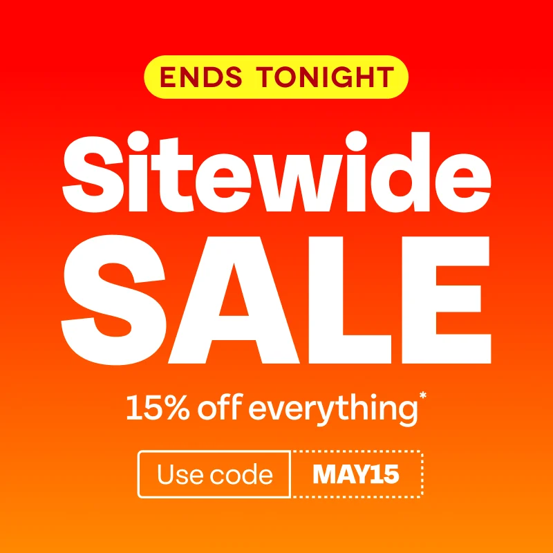 Sitewide sale ends tonight