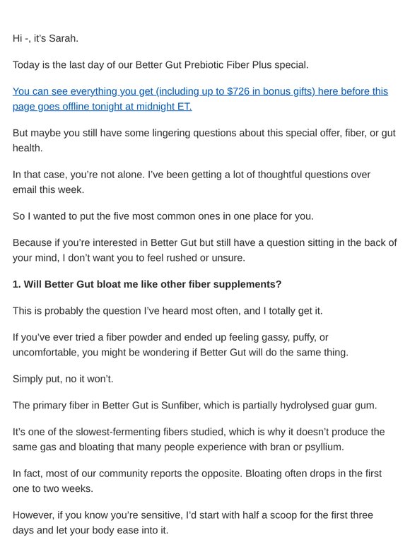 Will Better Gut make you bloated? (and other FAQs)