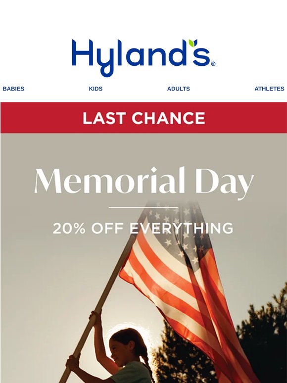Last Chance to Save Big for Memorial Day