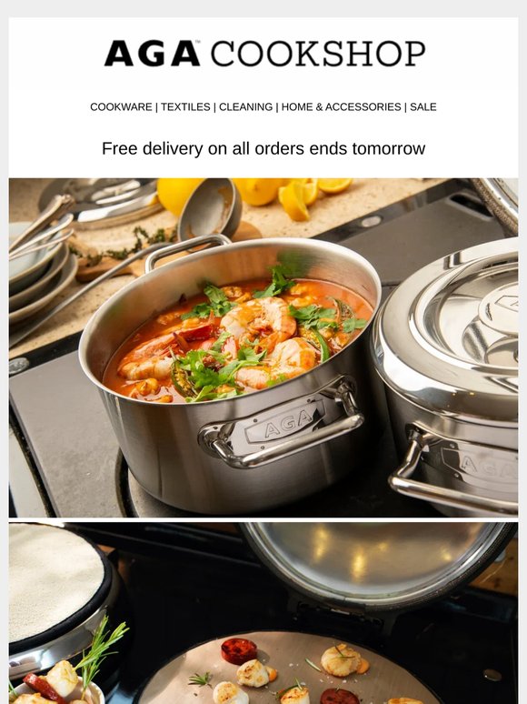Free delivery on all orders ends tomorrow