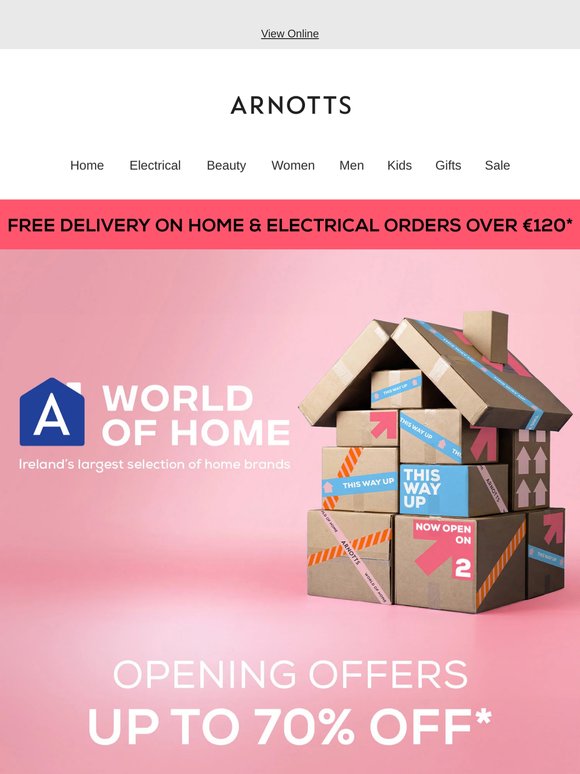 Ends tomorrow 🏠 World Of Home Opening Offers