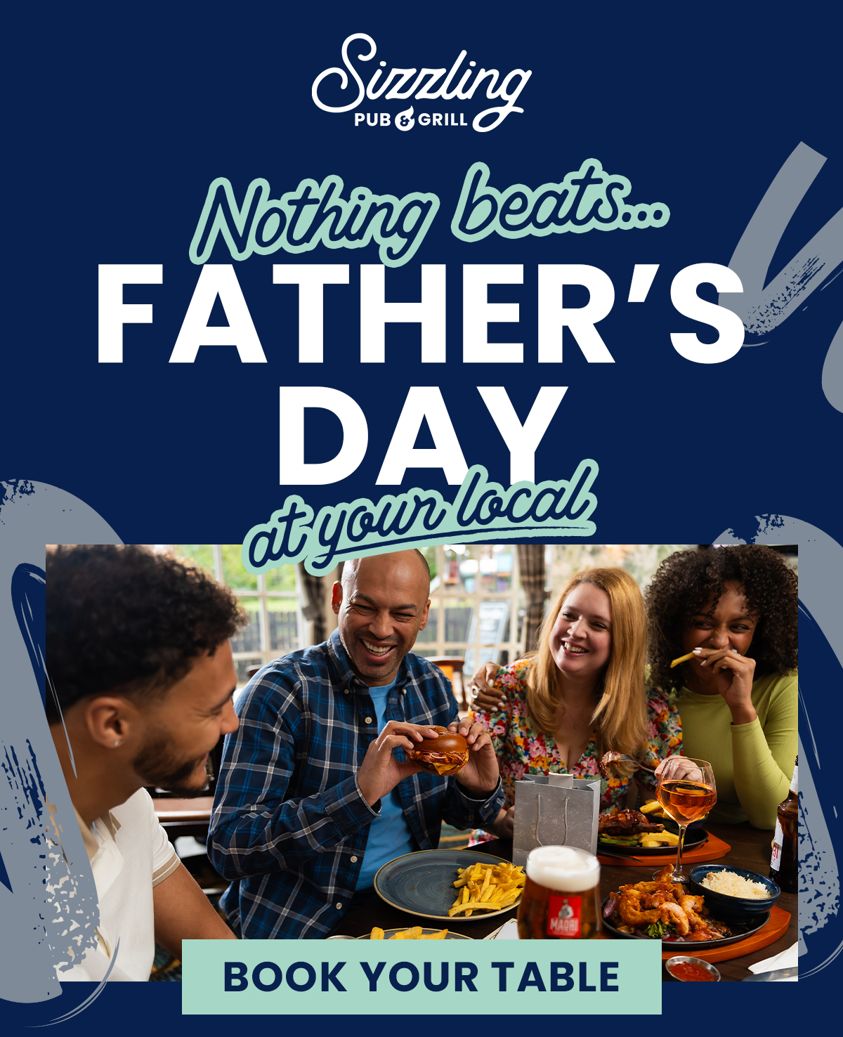 Book a table for Father’s Day 2026 and enjoy Sunday 21st June at your local pub with great food in our pub gardens.