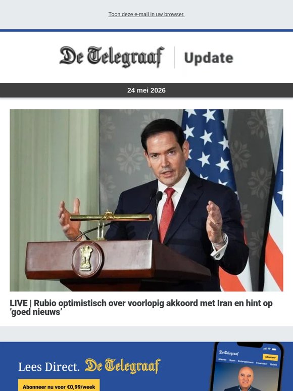 Rubio optimistisch over voorlopig akkoord met Iran en hint op ’goed nieuws’