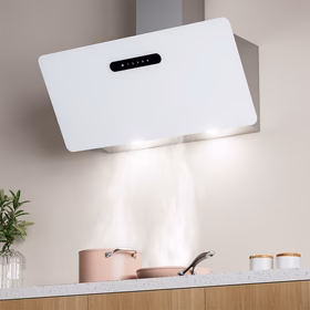 Ciarra 90cm Cappa Inclinata Bianca Cappa Aspirante Controllo WIFI App CBCW9736K-OW