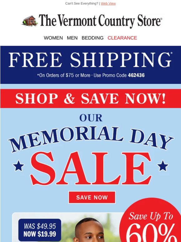 Memorial Day Sale | Up to 60% off