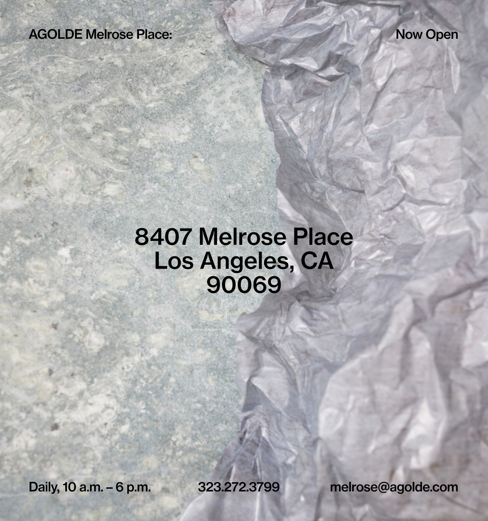 AGOLDE Melrose Place: Now Open