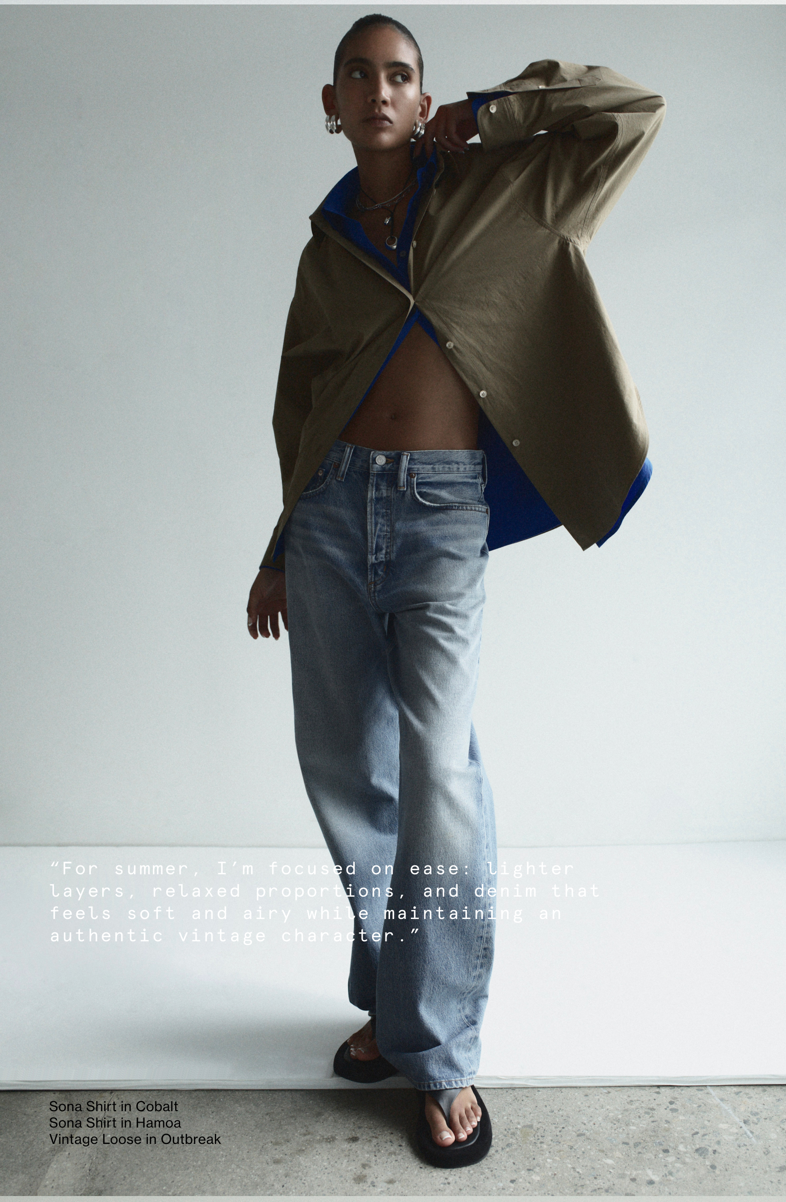 Sona Shirt in Cobalt / Sona Shirt in Hamoa / Vintage Loose in Outbreak