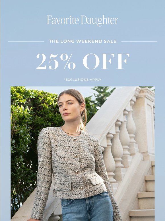 25% Off. Everything's Sorted