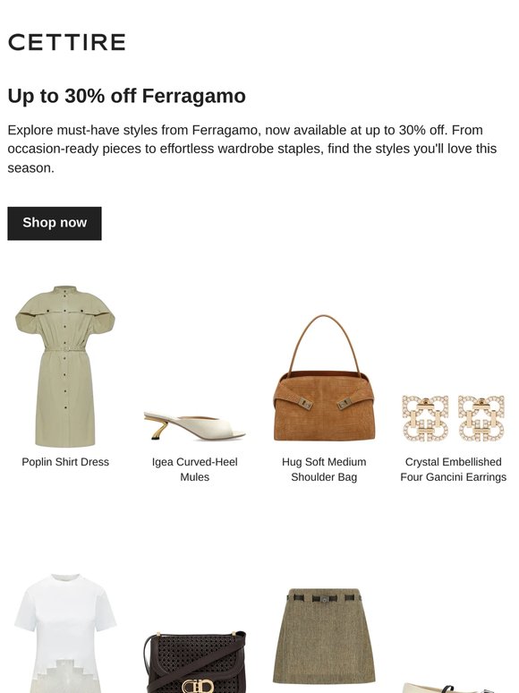 Up to 30% off Ferragamo