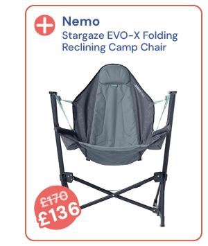 Nemo Stargaze EVO-X Folding Reclining Camp Chair - Blue. Reduced from £170 to £136.
