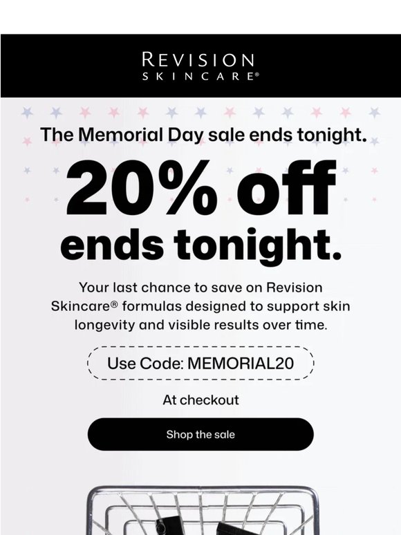 20% Off Ends Tonight.