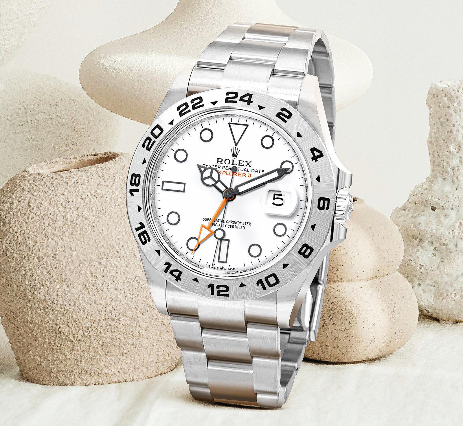 Explorer II White Polar Dial Oystersteel Men's Watch M226570-0001
