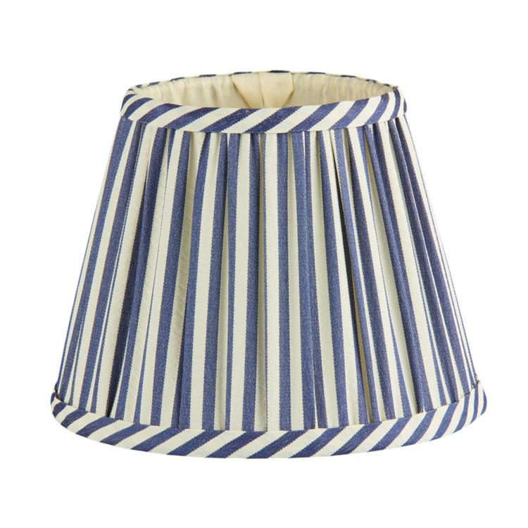 Image of Navy Striped Lampshade - 16cm