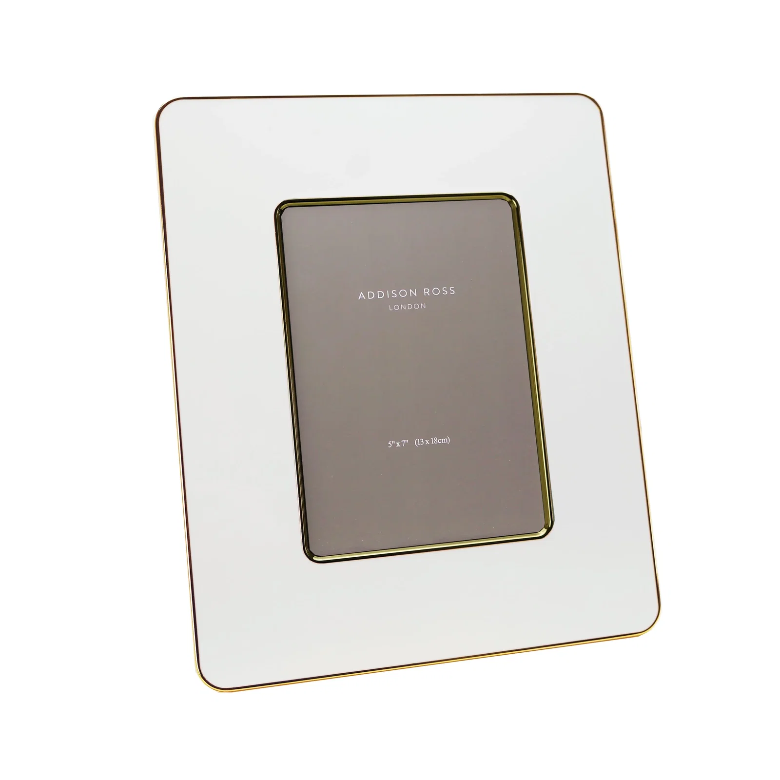 Image of White & Gold Enamel Studio Photo Frame