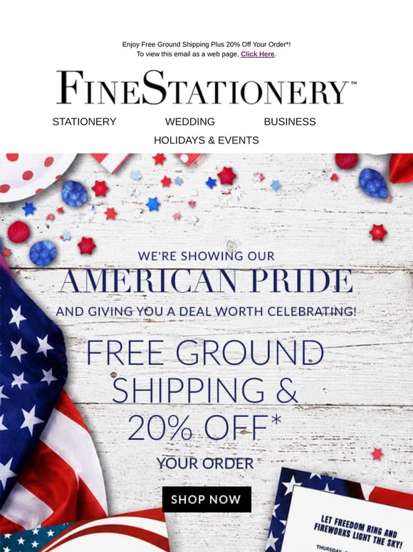 20% Off AND Free Shipping On Everything