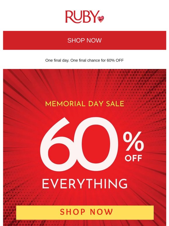 🔻T-minus 12 hours ⏰ 60% OFF EVERYTHING