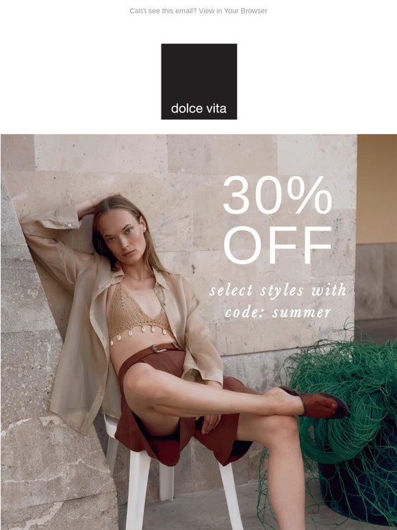 ENDS SOON: 30% OFF SELECT STYLES
