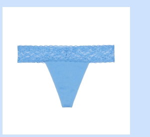 Thong Panty with Lace Trim