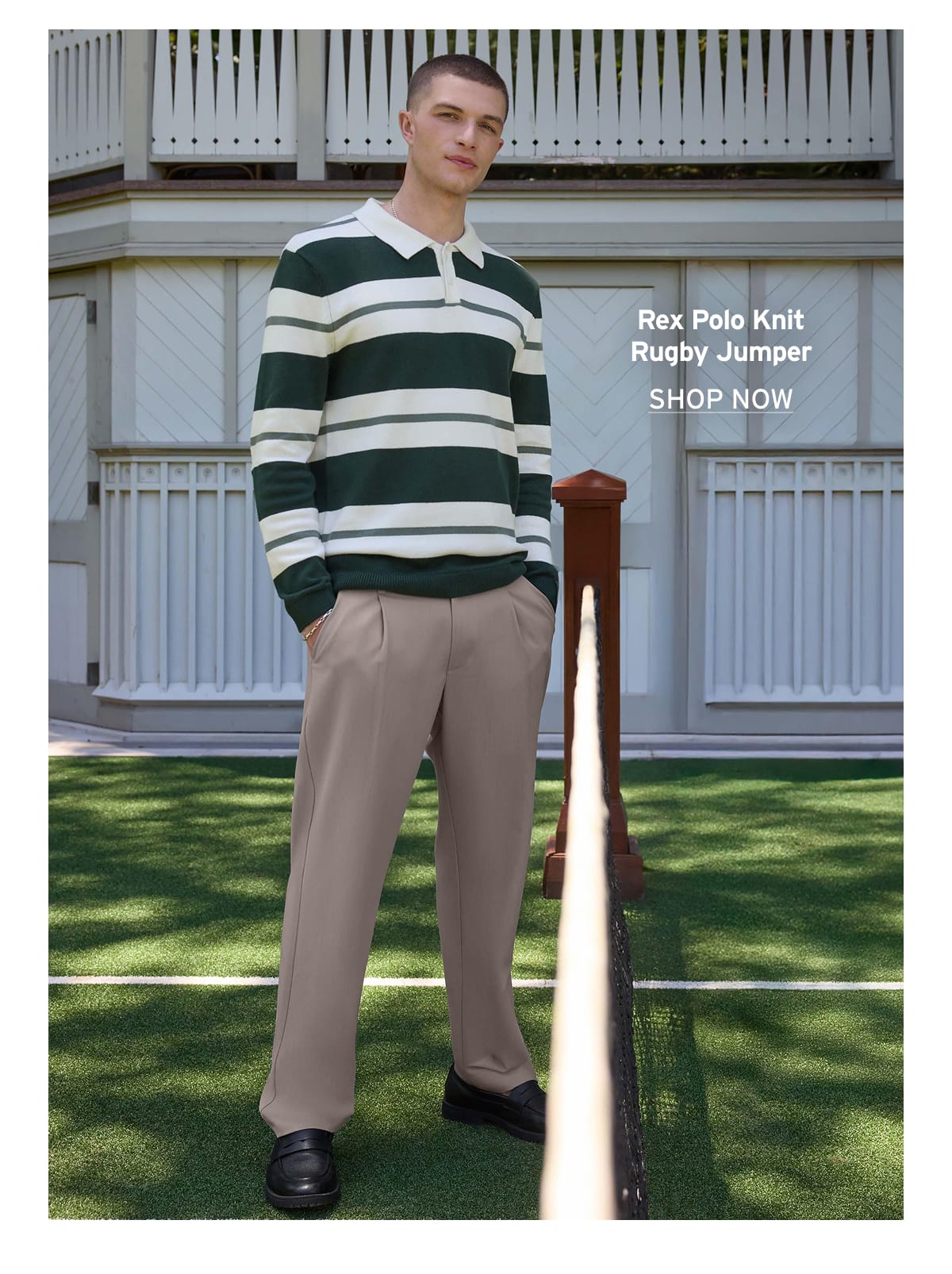 Off White Rex Polo Knit Rugby Jumper