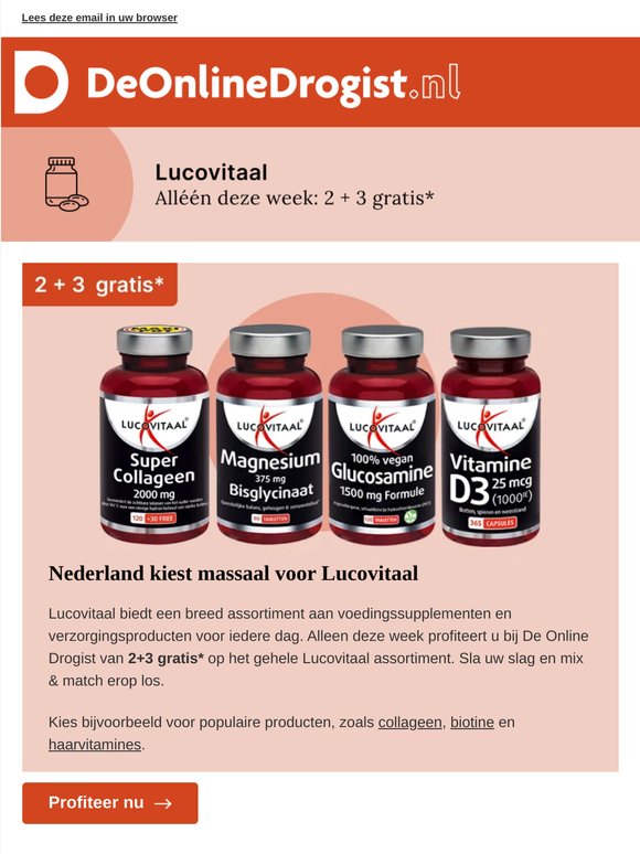 2+3 gratis* op alles van Lucovitaal