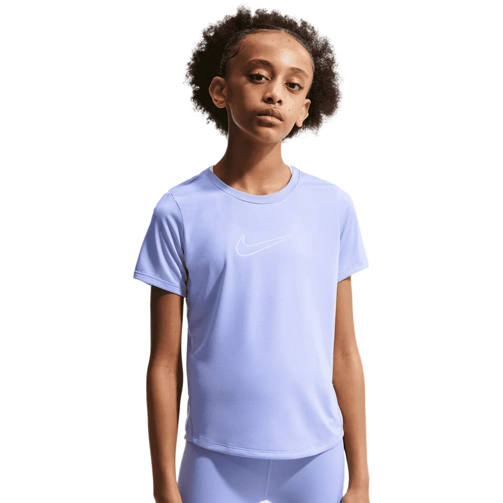 Image of Nike One Fitted Kids Dri-FIT Short-Sleeve Top