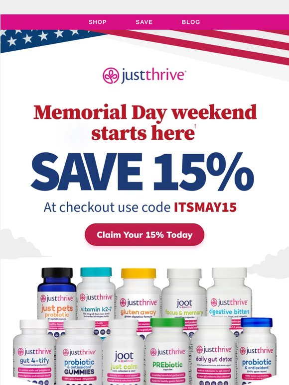 🚨 Memorial Day exclusive (15% off)