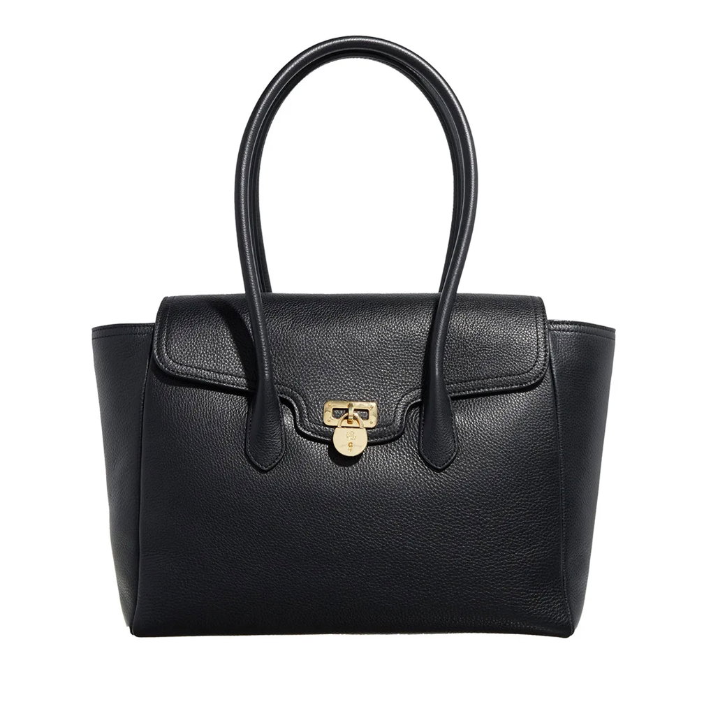 Lauren Ralph Lauren Tnnr Lg Schl-Satchel-Large Black