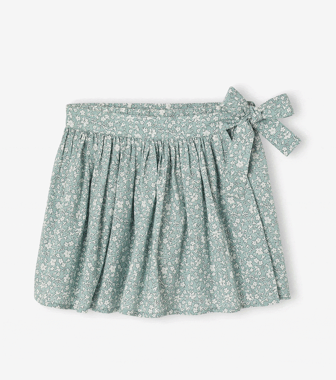 Printed Skort for Girls - aqua green