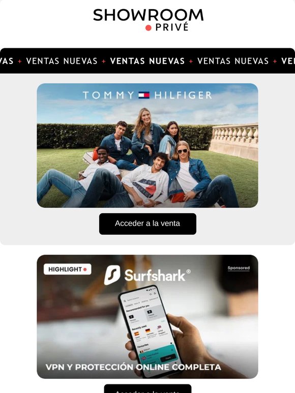 Hola —: TOMMY HILFIGER, PRETTYLITTLETHING, FOSSIL y 11 ventas más ya en línea