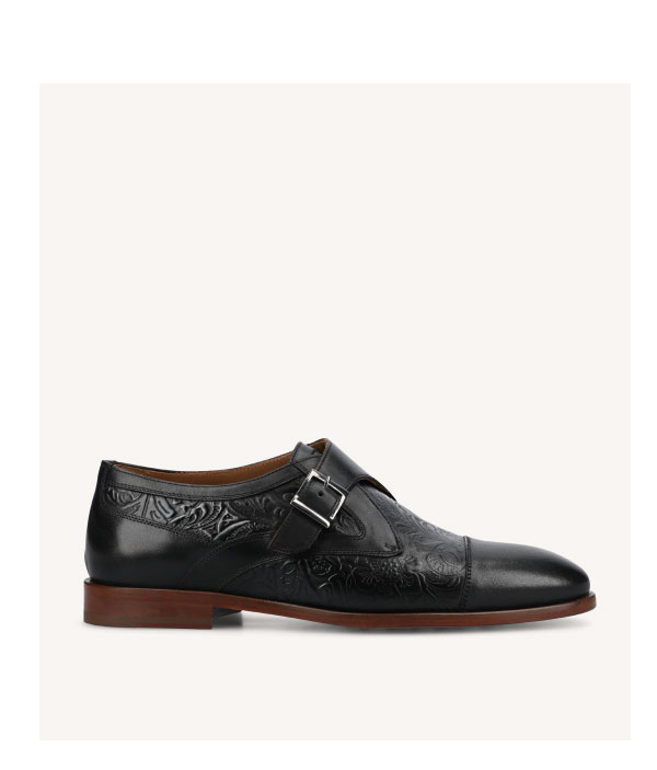 The Jack Monkstrap in Black Floral