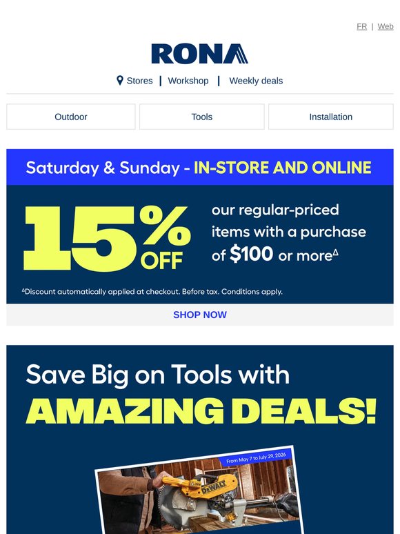 Last Day to Save 15% Online and In-store