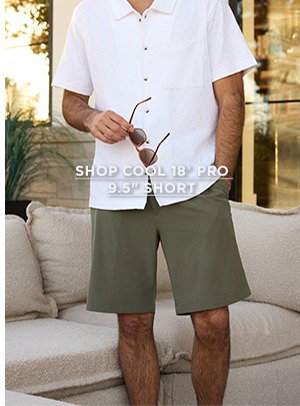 Man poses in Cool 18 Pro 9.5 inch shorts
