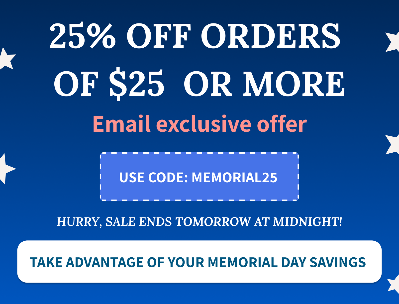 Take advantage of your Memorial Day savings