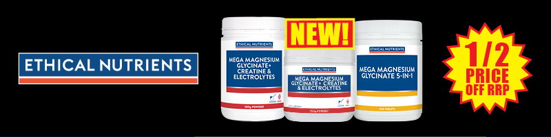½ price off RRP Ethical Nutrients range