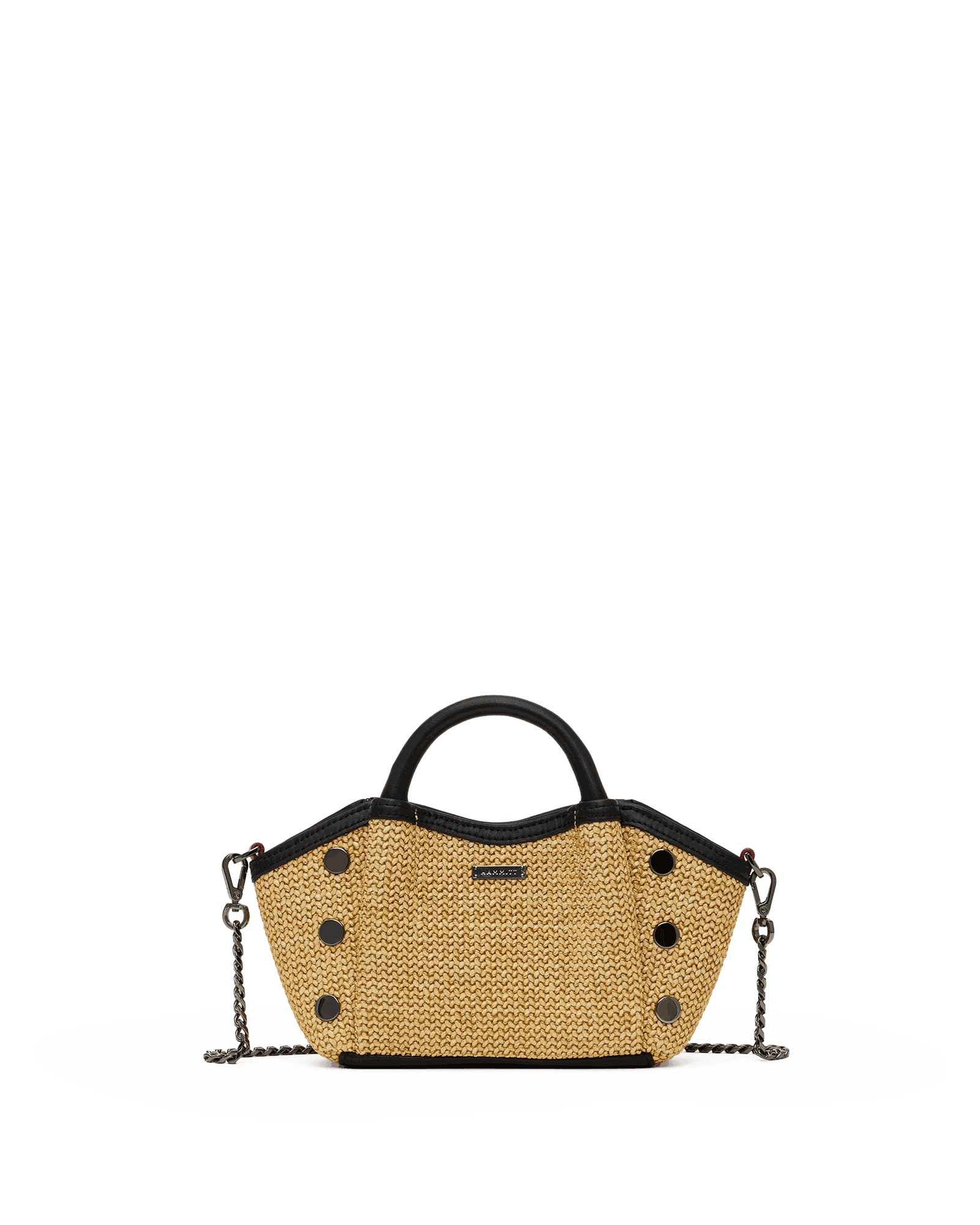 paul-mini-bag-charm-noir-smooth-raffia-gunmetal