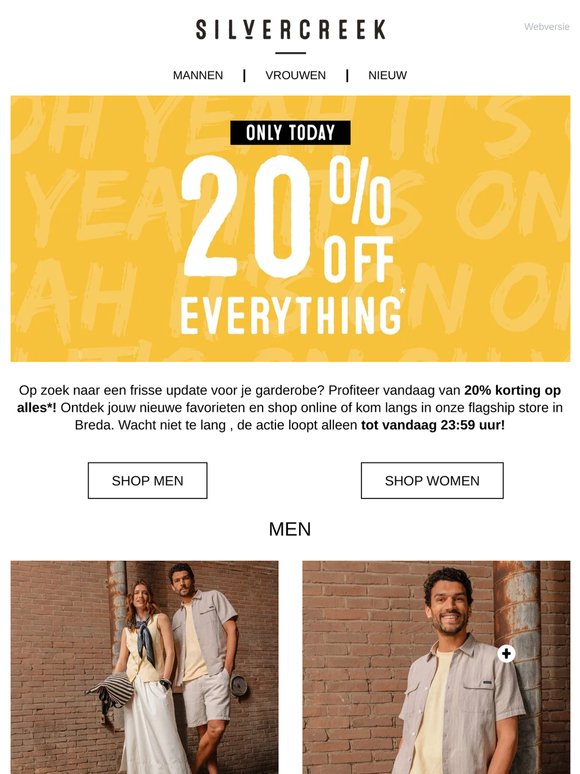 20% OFF EVERYTHING* 💛