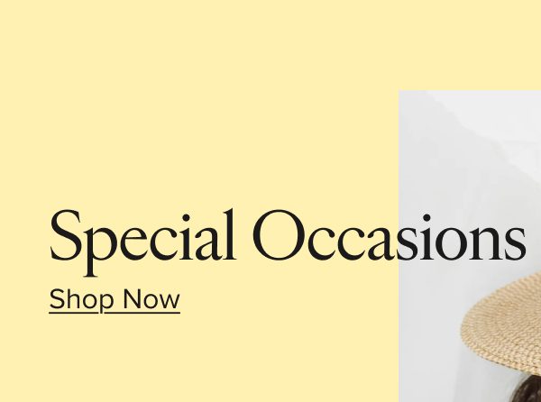 Text reads 'Special Occasions' on a light yellow background.