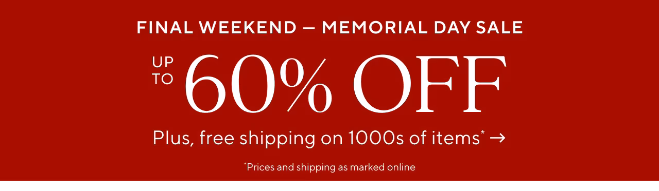 Memorial Day Sale