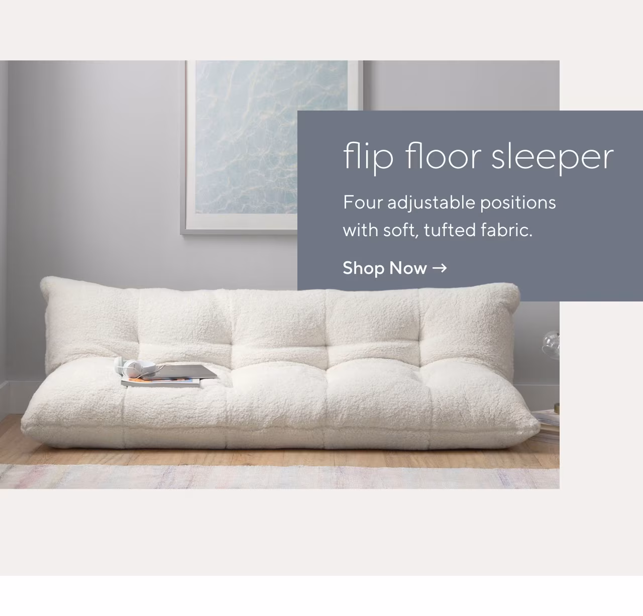Flip floor sleeper